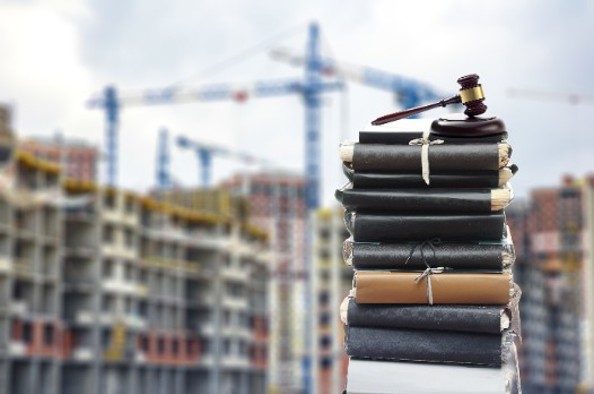 Judges mallet on construction site