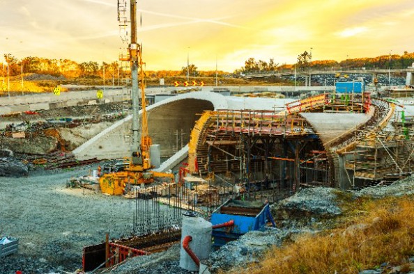 Overground tunnel construction