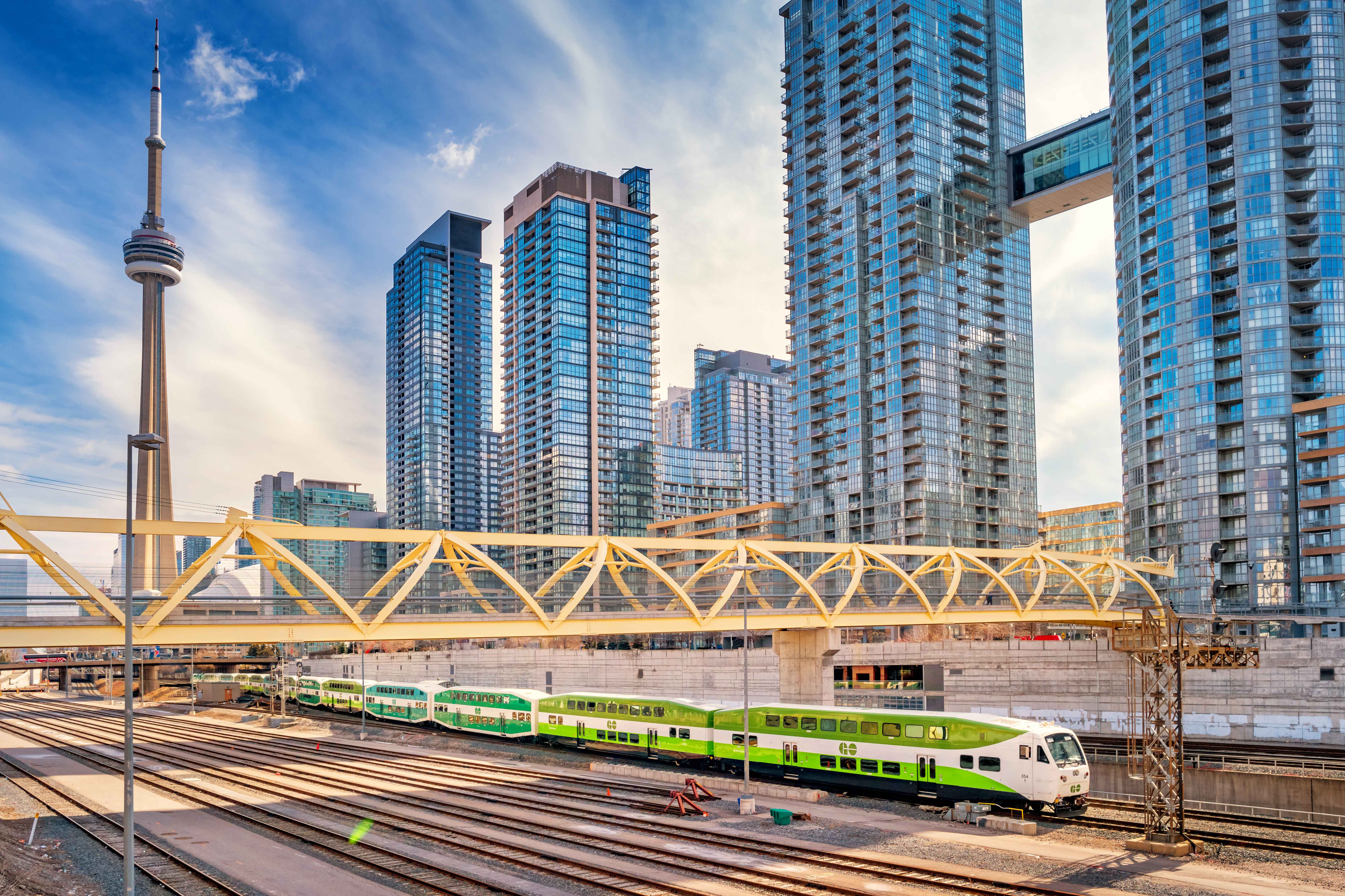 Go train Downtown Toronto